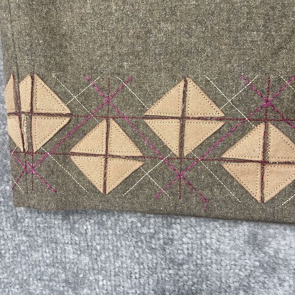 Loft Skirt Womens 8 Brown Wool Blend Lined Slit Business Casual Fall Autumn - Picture 2 of 7